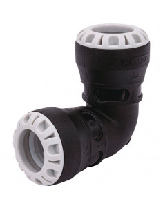 Raccord coude Polypropylène À emboîter Femelle/Femelle D.40mm PLASSON 1005040 2