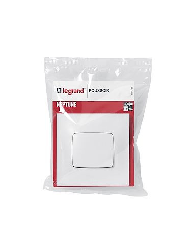 Poussoir Neptune NO/NF 6A Finition blanche LEGRAND 091323