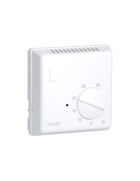 Thermostat ambiance bi-métal chauf eau chaude avec contact à ouverture 230V HAGER 25809