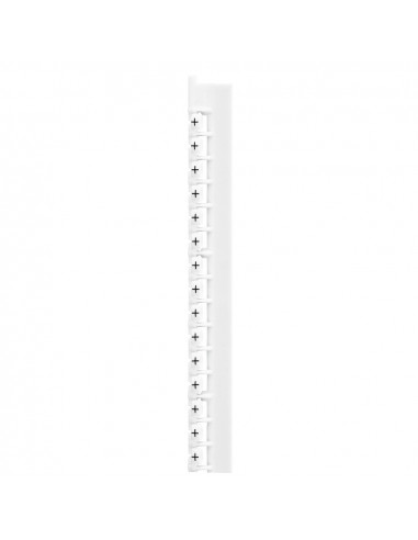 240 repères Mémocab largeur 2,3mm avec signe conventionnel plus noir sur fond blanc LEGRAND 037956