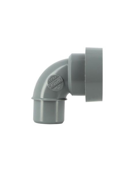 Coude simple a joint male/femelle 87°30 diametre 32mm NICOLL CF8J