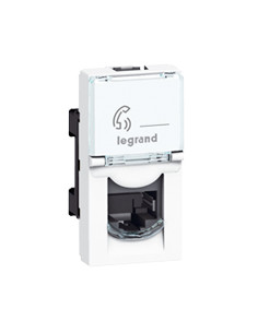 Prise RJ45 catégorie 6 FTP Mosaic 1 module blanc LEGRAND 076562