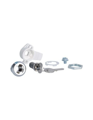 Serrure à clé n° 455 livrée avec 2 clés pour coffret et armoire quadro4-5 HAGER FZ453
