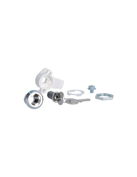 Serrure à clé n° 455 livrée avec 2 clés pour coffret et armoire quadro4-5 HAGER FZ453