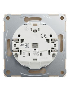 Prise de courant 2P+T FR mécanisme et enjoliveur blanc sable D-Life SCHNEIDER MTN2500-6033 2