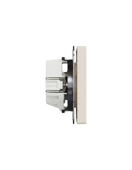 Prise de courant 2P+T FR mécanisme et enjoliveur blanc sable D-Life SCHNEIDER MTN2500-6033