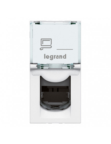 Prise RJ45 catégorie 6 STP blindée Mosaic 1 module blanc LEGRAND 076563