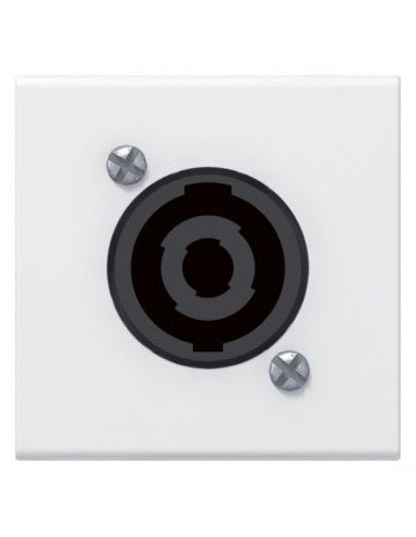 Prise Speakon 4 contacts Mosaic 2 modules pour le branchement d'enceintes de puissance blanc LEGRAND 078760