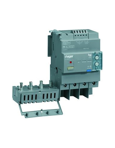 Bloc différentiel électronique x160 4 Pôles 160A Idn réglable et déclenchement tempo fixe HAGER HBA161H