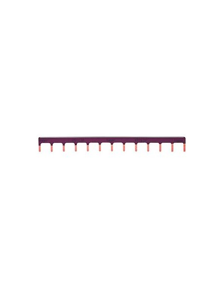 Barre de pontage 1 Pôle 63A languette 10mm² marron 11 Modules HAGER KB963P