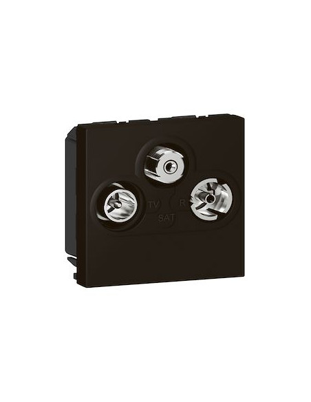 Prise TV-R-SAT Mosaic FM et DAB+ 2 modules noir mat LEGRAND 079186L