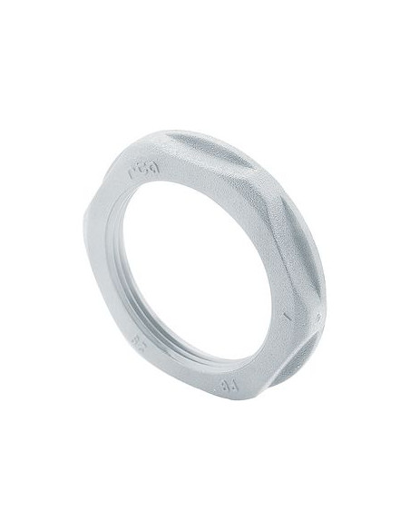 Ecrou plastique ISO40 pour presse étoupe plastique hexagonal à embase gris LEGRAND 386886