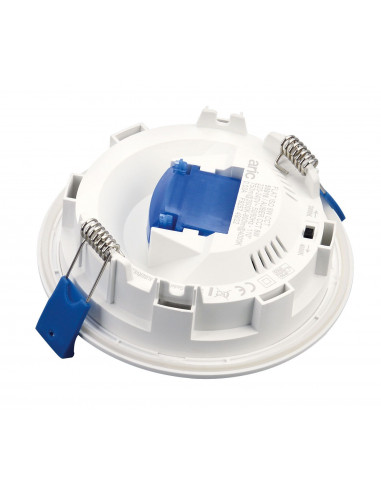Spot FLAT-ISO-Downlight IP20/65 recouvrable fixe blanc LED 8W 860lm 3000/4000K(CCT) ARIC 50918