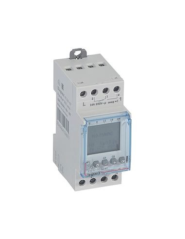 Interrupteur horaire digital program illumination ext 2 sorties 16A 250V LEGRAND 412657