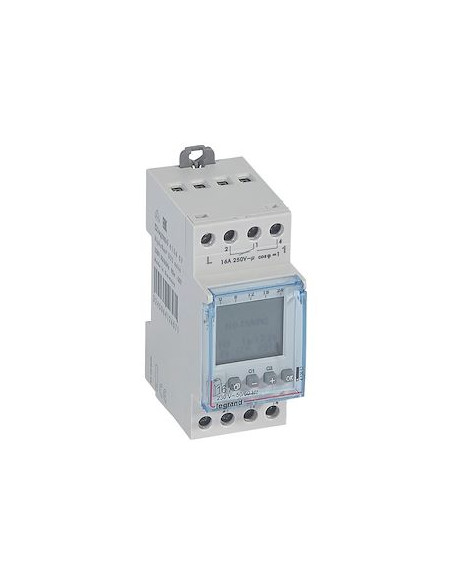 Interrupteur horaire digital program illumination ext 2 sorties 16A 250V LEGRAND 412657
