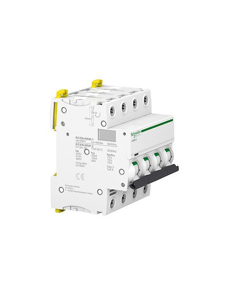 Acti9 iC60N disjoncteur 4 Pôles 10A courbe D SCHNEIDER A9F75410