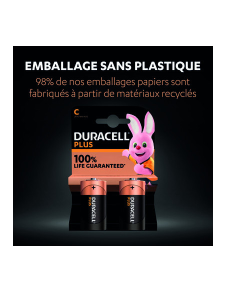 DURACELL PLUS 100% C X2 DURACELL 5000394141827