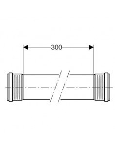 TUBE SPP FF D40 L300CM GEBERIT 390.114.14.1 2