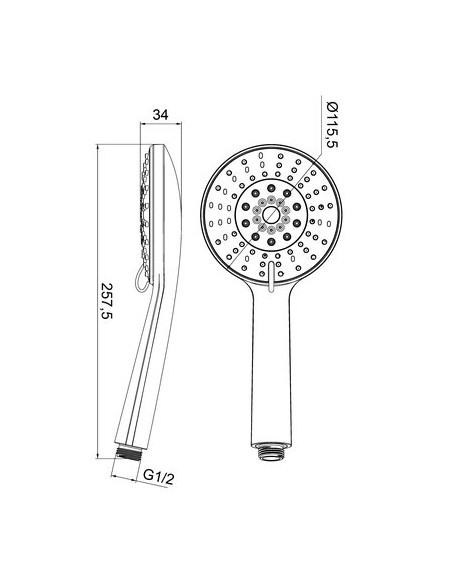 DOUCHETTE THALIE D115 4JETS ODYSSEA H05014