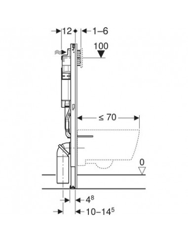 BATI DUOFIX 112CM SIGMA12CM NF GEBERIT 111.303.00.6