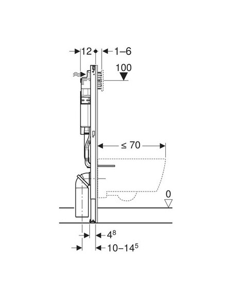BATI DUOFIX 112CM SIGMA12CM NF GEBERIT 111.303.00.6