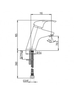 MITIGEUR LAVABO BEC FIXE SANIFIRST 75051 2