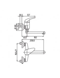 MITIGEUR EVIER EA 150 MM SANIFIRST 75030 2