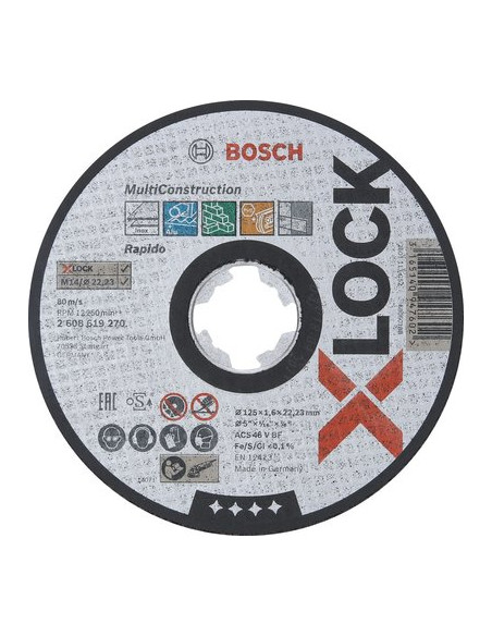 XLOCK DISQUE 125X1,6 BOSCH 2608619270