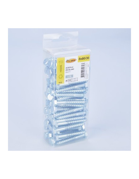TIREFOND ACIER 4.8 8X60 /75 FIXPRO FPRO4018060BP75
