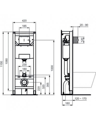 PROSYS BATI WC RES 120 AUTO IDEAL STANDARD R015467 APPARTCITY
