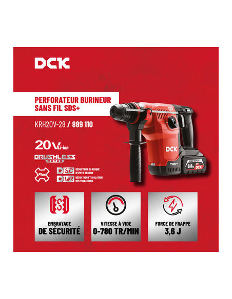 PERFORATEUR-BURINEUR KRH20V-28 DCK KRH20V-28(TYPE R2K)