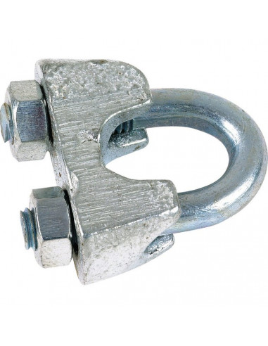 Serre câble à étrier zingué 6mm par 10 pièces CHAPUIS 300/6Z