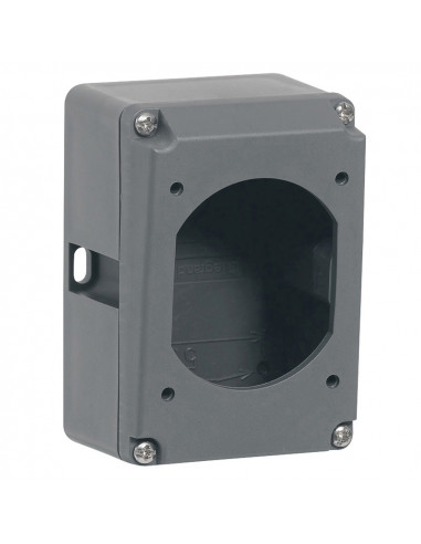 Boîtier réversible simple Hypra pour prise 3P+T et 3P+N+T IP44 et IP66/67-55 16A plastique LEGRAND 052229