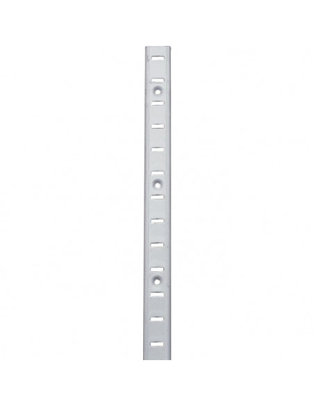 Crémaillère acier en applique laqué blanc 16X6mm Longueur 2M MONIN 522040