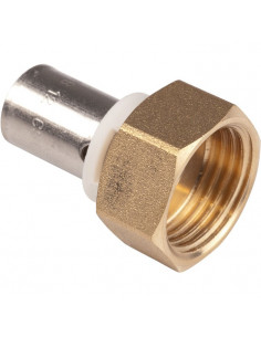 Raccord droit PER à sertir À écrou à portée plate 16-F15X21 PB PBTUB RE216 2