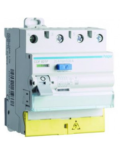 Interrupteur différentiel 3P+N 25A 30mA type F Bornes décalées HAGER CDF825F 2