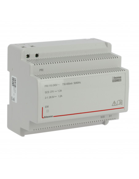 Alimentation BUS/SCS 1,2A 110-240V 6 modules DIN BTICINO BTE56