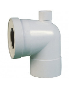 Pipe WC Courte A prise d'air Ø100mm Femelle REGIPLAST PCA 2