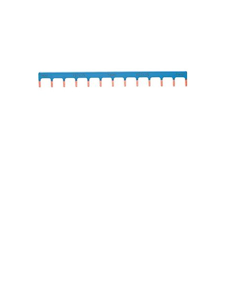 Barre de pontage 1 Pôle 63A languette 10mm² bleu 11 Modules HAGER KB963N