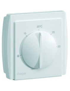 Thermostat ambiance à membrane multi-tension chauffe-eau chauffage sortie inverseur 10A 230V HAGER 54185 2
