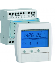 Gestionnaire d'énergie confort chauffage électrique 3 zones sur 7 jours 230V HAGER 49112