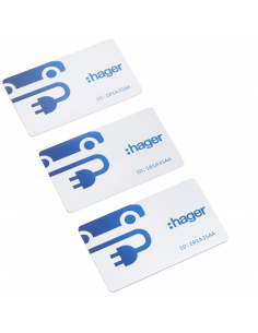 Lot de 3 badges RFID format carte HAGER XVA410