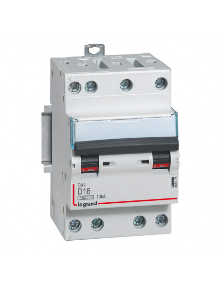 Disjoncteur DX³6000 10kA à vis 4 Pôles 400V 16A courbe D pour peigne HX³ LEGRAND 408126