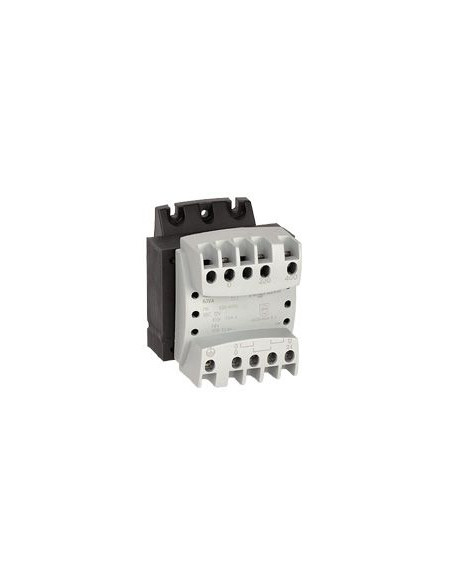 Transformateur de sécurité primaire 230V à 400V et secondaire 12V~ à 24V~ 100VA LEGRAND 042842