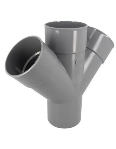 Culotte mâle femelle 45° double parallèle diamètre 100mm NICOLL RT14