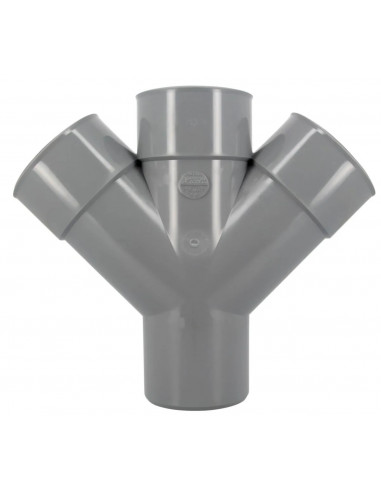 Culotte mâle femelle 45° double parallèle diamètre 100mm NICOLL RT14