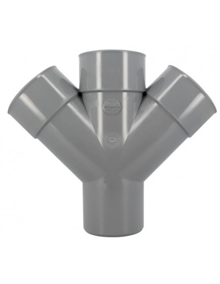 Culotte mâle femelle 45° double parallèle diamètre 100mm NICOLL RT14