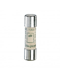 Cartouche industrielle cylindrique type aM 10x38mm sans voyant 0,50A LEGRAND 013095