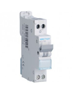 Disjoncteur Phase+ Neutre 32A 3kA Courbe C connexion automatique Sans Vis 1 Module HAGER MFS732