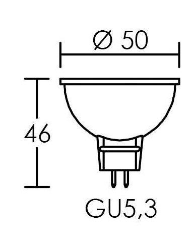 Lampe MR16 GU5,3 Led 6W 4000K 480lm A+ 15000H ARIC 2976